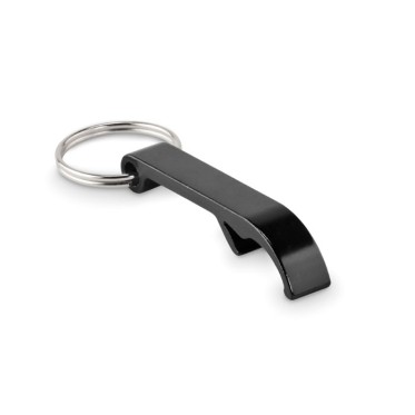 Portachiavi personalizzato con logo - gadget portachiavi aziendale - OVIKEY - Apribottiglie in alluminio