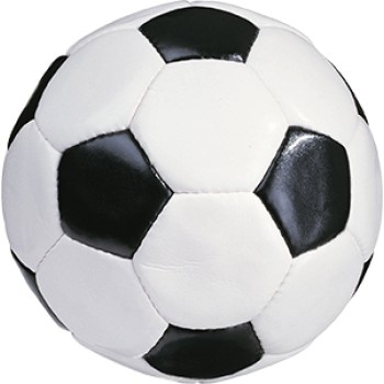 Pallone  da calcio bianco e nero.