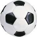 Pallone  da calcio bianco e nero.