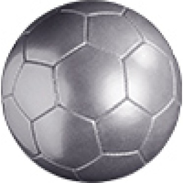Giochi spiaggia personalizzati con logo - Pallone  da calcio in colore argento.