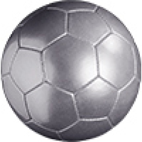 Pallone  da calcio in colore argento.