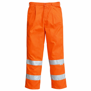 Pantalone ad alta visibilità personalizzabile con bande retroriflettenti e tasche funzionali