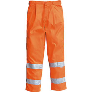 Pantalone ad alta visibilità personalizzabile con bande retroriflettenti e tasche funzionali