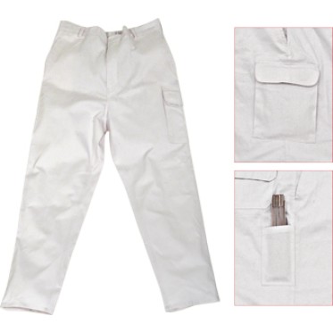 Giubbotto personalizzato con logo - Pantalone imbianchino in colore bianco.