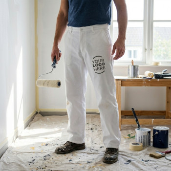 Pantalone imbianchino personalizzabile bianco resistente e confortevole