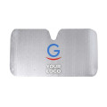 Parasole da auto personalizzabile argento metallizzato 130x70 cm senza bordi