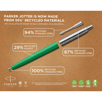 Penna di lusso elegante di qualità personalizzata con logo - Parker Jotter Originals Riciclata