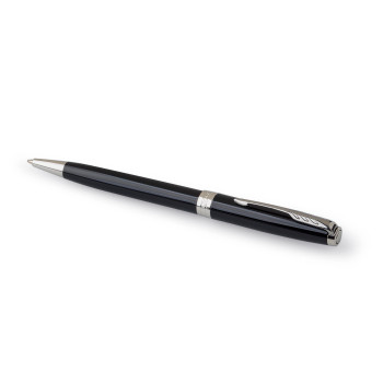 Penna di lusso elegante di qualità personalizzata con logo - Parker, penna a sfera Sonnet in acciaio inox e ottone laccato