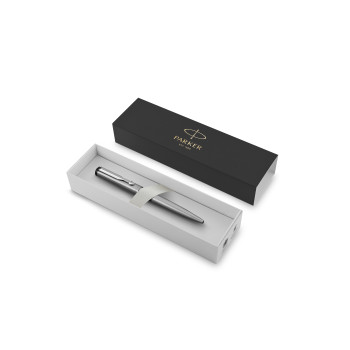 Penna di lusso elegante di qualità personalizzata con logo - Parker, penna a sfera Vector in acciaio inox