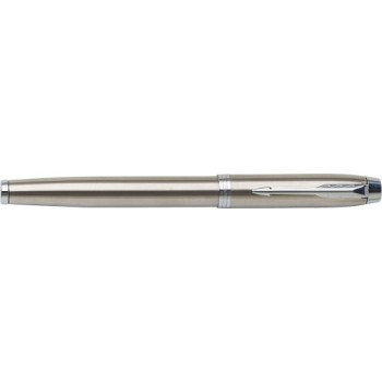 Penna in metallo personalizzata con logo - Parker, penna rollerball IM cromata