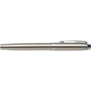 Penna in metallo personalizzata con logo - Parker, penna rollerball IM cromata