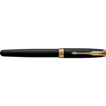 Penna di lusso elegante di qualità personalizzata con logo - Parker, penna rollerball Sonnet in acciaio inox e ottone laccato