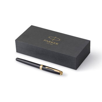 Penna di lusso elegante di qualità personalizzata con logo - Parker, penna rollerball Sonnet in acciaio inox e ottone laccato