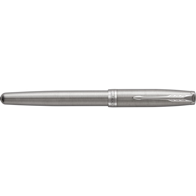 Penna di lusso elegante di qualità personalizzata con logo - Parker, penna rollerball Sonnet in acciaio inox