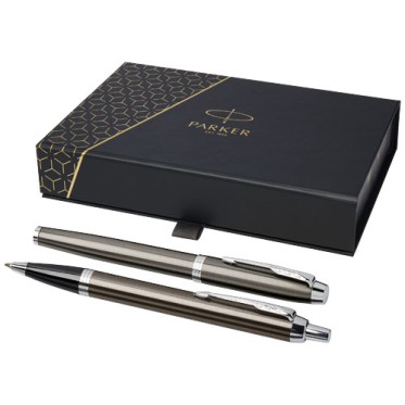 Penna di lusso elegante di qualità personalizzata con logo - Parker set penna roller e penna a sfera IM