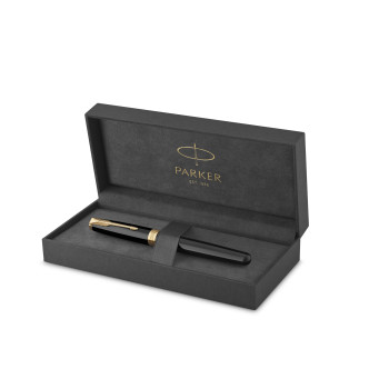 Penna di lusso elegante di qualità personalizzata con logo - Parker Sonnet roller | Dettagli dorati