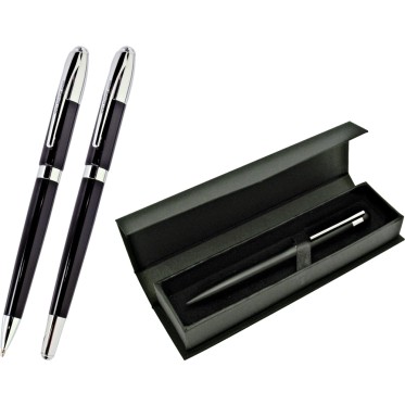 Penna di lusso elegante di qualità personalizzata con logo - Parure penna a sfera e stilografica