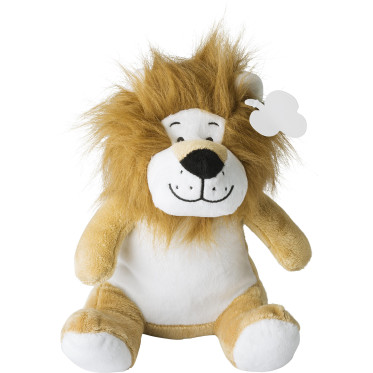 Peluche leone personalizzabile Impression morbido resistente con etichetta