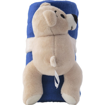 Peluche personalizzati con logo - Peluche Orsetto con coperta in pile Owen