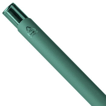 gadget ecologici con logo - Penna a sfera alluminio riciclato con rivestimento gommato Anisa