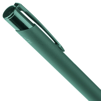 gadget ecologici con logo - Penna a sfera alluminio riciclato con rivestimento gommato Anisa