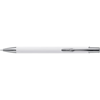 gadget ecologici con logo - Penna a sfera alluminio riciclato con rivestimento gommato Anisa