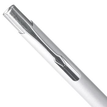 gadget ecologici con logo - Penna a sfera alluminio riciclato con rivestimento gommato Anisa