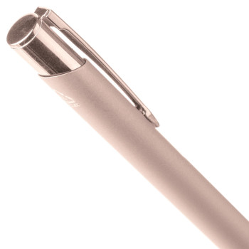 gadget ecologici con logo - Penna a sfera alluminio riciclato con rivestimento gommato Anisa