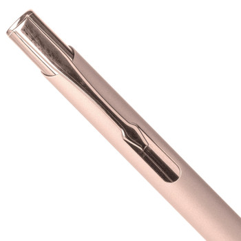 gadget ecologici con logo - Penna a sfera alluminio riciclato con rivestimento gommato Anisa