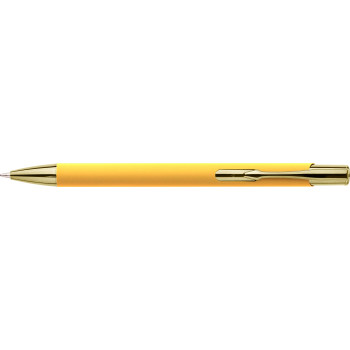 gadget ecologici con logo - Penna a sfera alluminio riciclato con rivestimento gommato Anisa