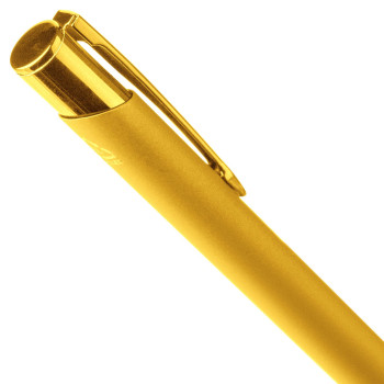gadget ecologici con logo - Penna a sfera alluminio riciclato con rivestimento gommato Anisa