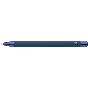 gadget ecologici con logo - Penna a sfera alluminio riciclato con rivestimento gommato Anisa