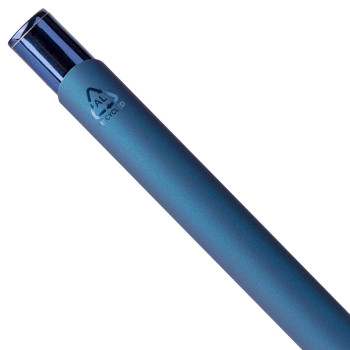 gadget ecologici con logo - Penna a sfera alluminio riciclato con rivestimento gommato Anisa