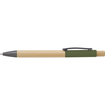 gadget ecologici con logo - Penna a sfera Anke | Bambù | Alluminio