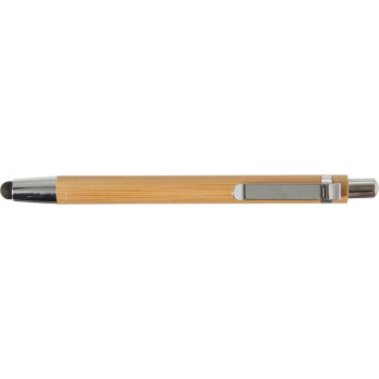 Penne touch screen personalizzate con logo - Penna a sfera capacitiva in bamboo Jerome
