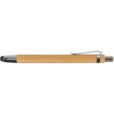 Penne touch screen personalizzate con logo - Penna a sfera capacitiva in bamboo Jerome