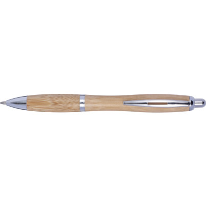 Penna a sfera Carson | Bambù | Dettagli argento