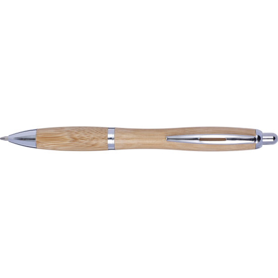 Penna a sfera Carson | Bambù | Dettagli argento