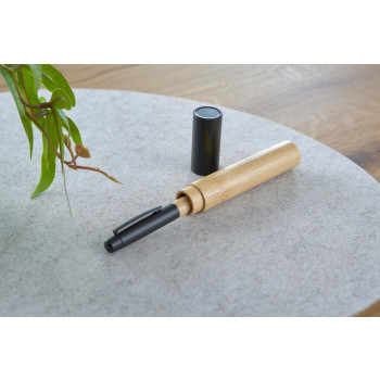 gadget ecologici con logo - Penna a sfera con fusto in bambù Anke