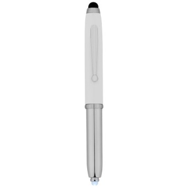 Penne touch screen personalizzate con logo - Penna a sfera con stylus e luce a LED Xenon
