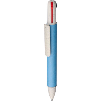 gadget ecologici con logo - Penna a sfera Deborah | Cartone riciclato e paglia di frumento | 4 colori