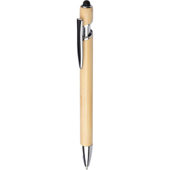gadget ecologici con logo - Penna a sfera di bambù capacitiva Manuela