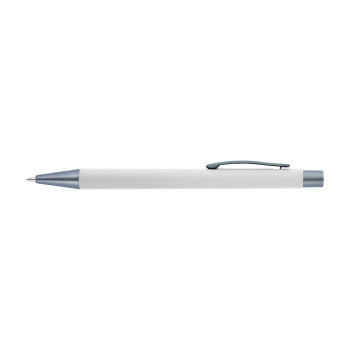 Penna in metallo personalizzata con logo - Penna a sfera Emmett | Riciclata | Finitura gommata