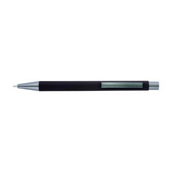 Penna in metallo personalizzata con logo - Penna a sfera Emmett | Riciclata | Finitura gommata