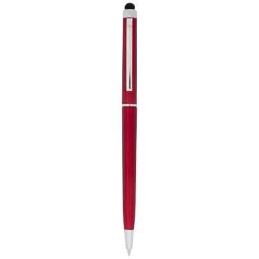 Penna in metallo personalizzata con logo - Penna a sfera in ABS con stylus Valeria