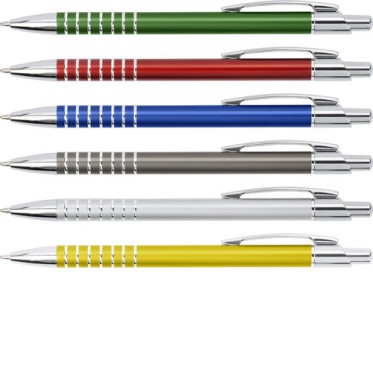 Penna in metallo personalizzata con logo - Penna a sfera in alluminio