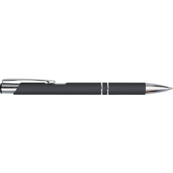 Penna a sfera in alluminio con strato gommoso Yvette