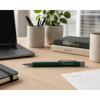 Penna in metallo personalizzata con logo - Penna a sfera in alluminio riciclato Emmett