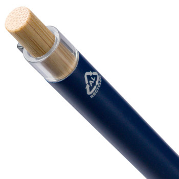 gadget ecologici con logo - Penna a sfera in alluminio riciclato laccato Maren