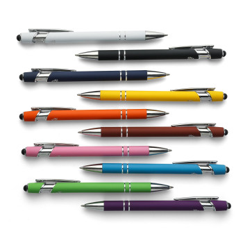 Penna in metallo personalizzata con logo - Penna a sfera in alluminio riciclato Primo